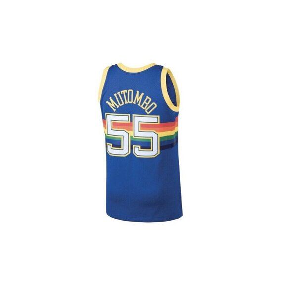 NWT Mitchell & Ness DENVER NUGGETS Dikembe Mutombo 91-92  Swingman Jersey - Picture 12 of 13